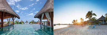 The pool and beach at Veranda Pointe Aux Biches