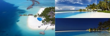 Gorgeous aerial and beach views of Velassaru