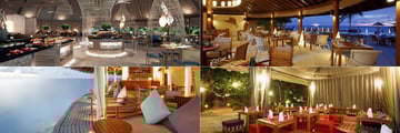 Clockwise from top left: Oceans, Suan Bua, Al Khaimah and Giraavaru Lobby Bar