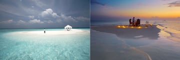 Romantic sandback dinner at Baros Maldives