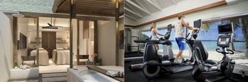 Spa and gym facilities at Centara Ras Fushi Resort