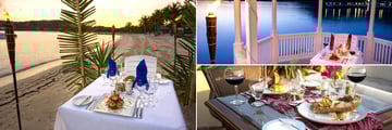 St James Club & Villas, destination dining on the beach and under a gazebo, and dinner at Piccolomondo