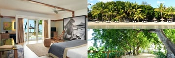 Suite interior and beautiful gardens at Ravenala Attitude