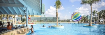 Beach Rotana swimming pool and bar