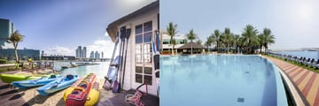 Watersports and swimming pool at Beach Rotana