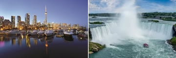 Toronto Skyline & Niagara Falls, Canada