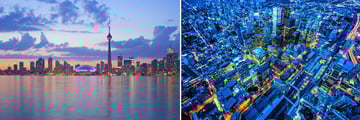 Toronto Skyline & Aerial view of Cityscapes