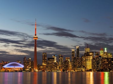 Toronto skyline at night