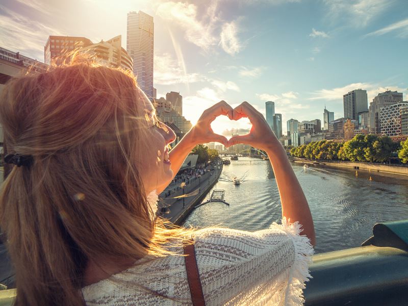 Tourist loving Melbourne