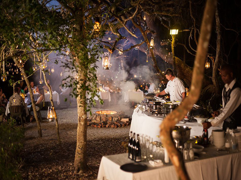 Traditional braai in the boma at Grootbos Private Nature Reserve