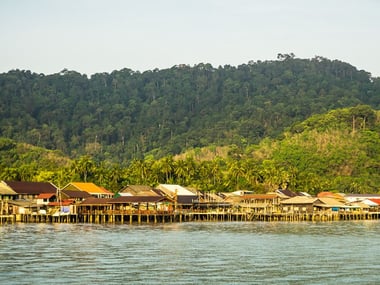 Traditional fishing stilt houses in Koh Lanta