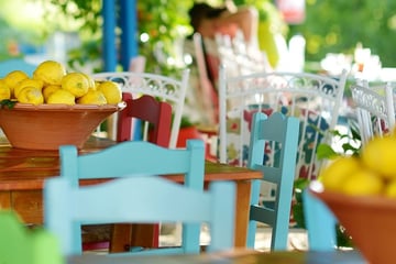 A traditional Greek cafe in Kos
