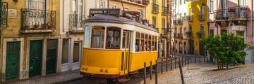 Tram in Lisbon, Portugal