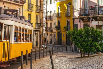Tram in Lisbon, Portugal
