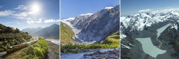 The Tranz Alpine Train & Franz Josef Scenery