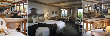 Trapp Family Lodge, (clockwise from top left): Villa - Living Area, Bedroom, Dining Area, Bedroom and Bedroom