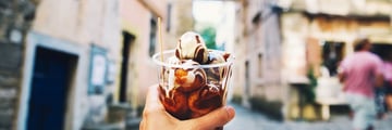 Fritule (donuts) in Rovinj, Croatia