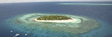 Aerial view of Treasure Island, Fiji