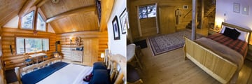 Tweedsmuir Park Lodge, Log Chalet Bedroom and Log Cabin Bedroom