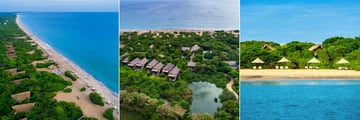Uga Jungle Beach, Aerial View of Hotel, Cabins and Beach