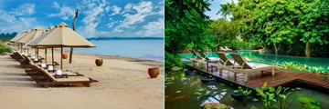 Uga Jungle Beach, Sun Loungers on Beach and Main Pool and Sun Loungers