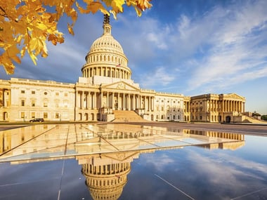 US Capitol Building in the fall