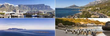 V & A waterfront, the Garden Route, Robben Island and Penguins on Boulders Beach, Cape Town