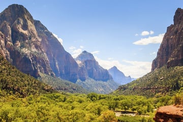 Beautiful valleys in Zion National Park