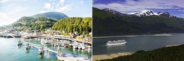 Ketchikan (left), and Juneau (right)