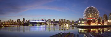 Vancouver skyline at night