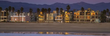 Venice Beach at night, California