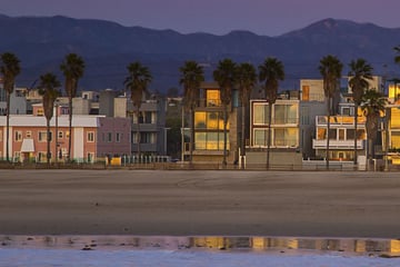 Venice Beach at night, California