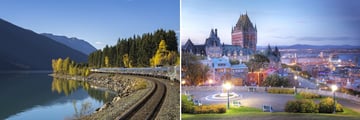 VIA Rail Lake Scenery & Quebec City