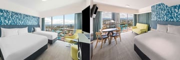 Vibe Hotel Gold Coast, Guest Room King and Single View Studio King & Sofa with View