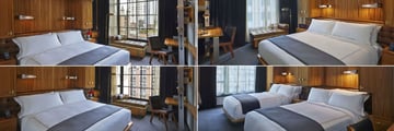 Viceroy Central Park New York Viceroy, (clockwise from top left): Deluxe Park View Room, Viceroy Superior Room, Viceroy Deluxe Double-Double Room and Viceroy Deluxe City View Room