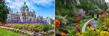 Victoria Parliament Building & Butchart Gardens in the Spring