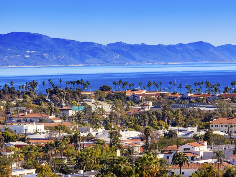 View across the water in Santa Barbara
