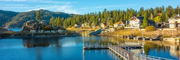 View of Big Bear Lake in southern California