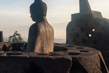 View of the Borobudur Temple