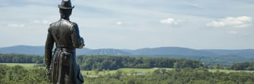 View of Devil's Den in Gettysburg, Pennsylvania