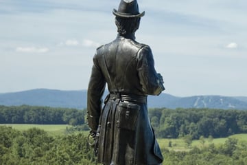 View of Devil's Den in Gettysburg, Pennsylvania