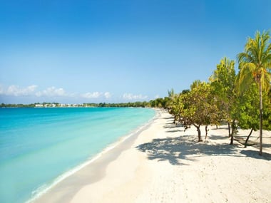 View of Negril Beach Jamaica at Couples Negril