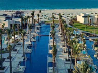 View of the swimming pools at Park Hyatt Abu Dhabi Hotel & Villas