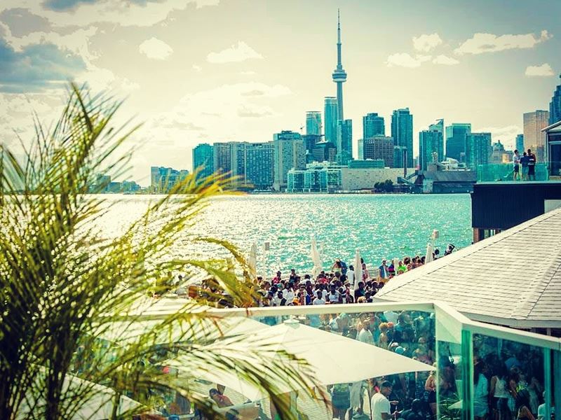 View of Toronto's skyline from Cabana Pool Bar