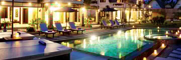 Vila Ombak, Pool at Dusk