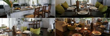Dining Area and Kitchen at Villa Kessi