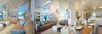 Living Room and Kitchen at Villa Saline Reef