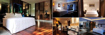 Villa Samadhi, (clockwise from left): Luxe Crib, Crib, Sarang, Luxe Sarang, The Loft Sitting Area and Bedroom