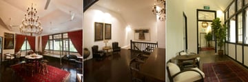 Villa Samadhi Singapore, The Library Sitting Area and Upper Floor Hallway