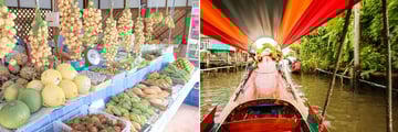 Vibrant markets and longtail boat cruises